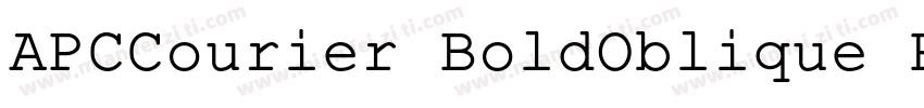 APCCourier BoldOblique Regular字体转换
